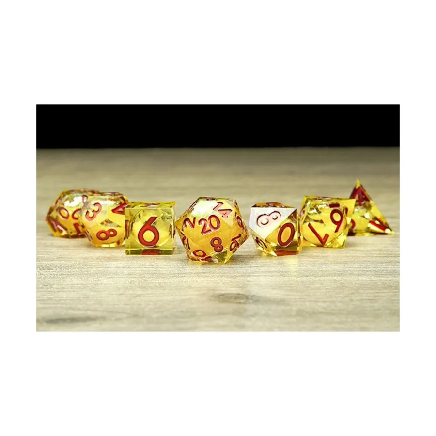 Набор кубиков «Эликсир» — желтый с красным (7), Elixir Liquid Core Dice
Набор кубиков «Эликсир» — желтый с красным (7), Elixir Liquid Core Dice