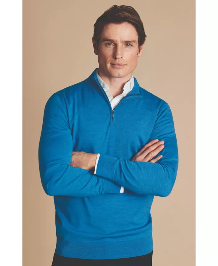 Мужской джемпер с молнией из чистой мериносовой шерсти Charles Tyrwhitt, синий
Мужской джемпер с молнией из чистой мериносовой шерсти Charles Tyrwhitt, синий