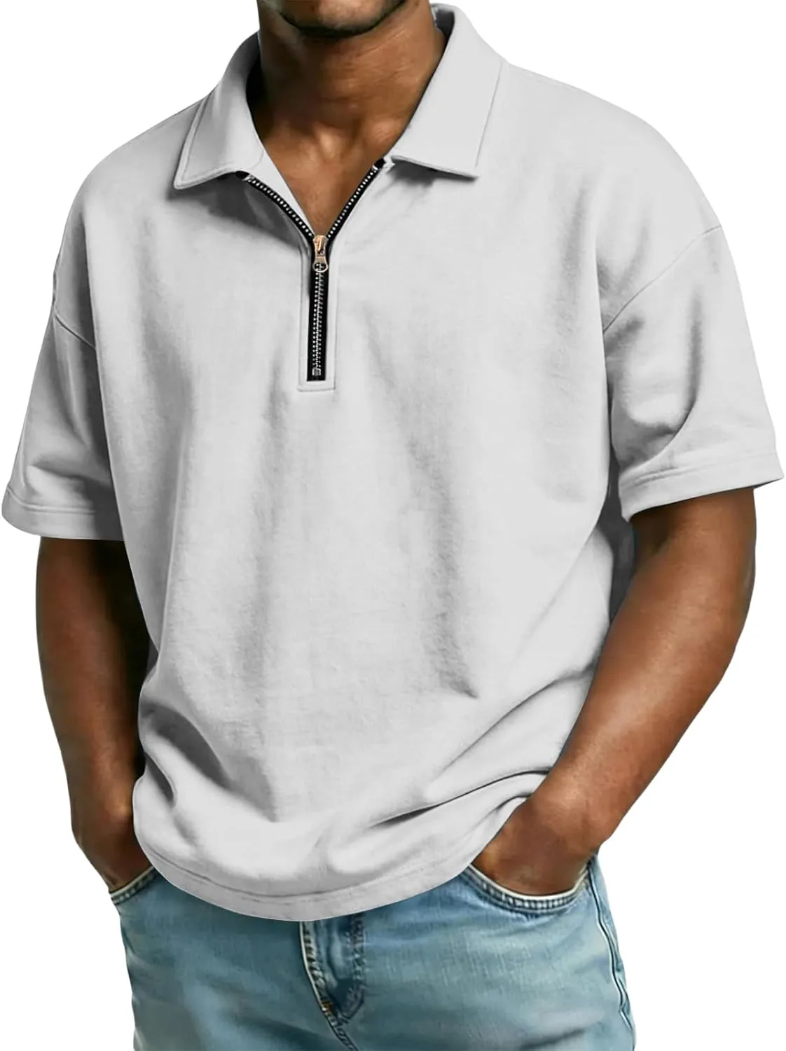 Мужская футболка Polo с коротким рукавом и молнией на четверть, легкая, для активного отдыха и гольфа
Мужская футболка Polo с коротким рукавом и молнией на четверть, легкая, для активного отдыха и гольфа