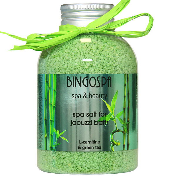 Соль для ванн с L-карнитином и зеленым чаем для купания, 650 г Bingospa
Соль для ванн с L-карнитином и зеленым чаем для купания, 650 г Bingospa