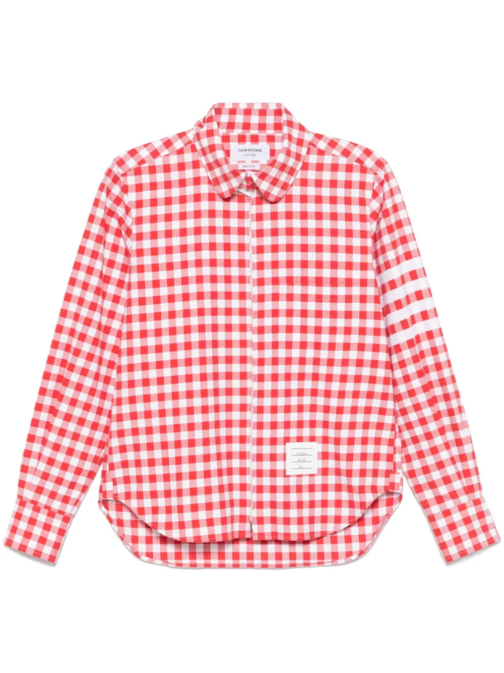 Фланелевая рубашка в клетку гингем THOM BROWNE, красный
Фланелевая рубашка в клетку гингем THOM BROWNE, красный