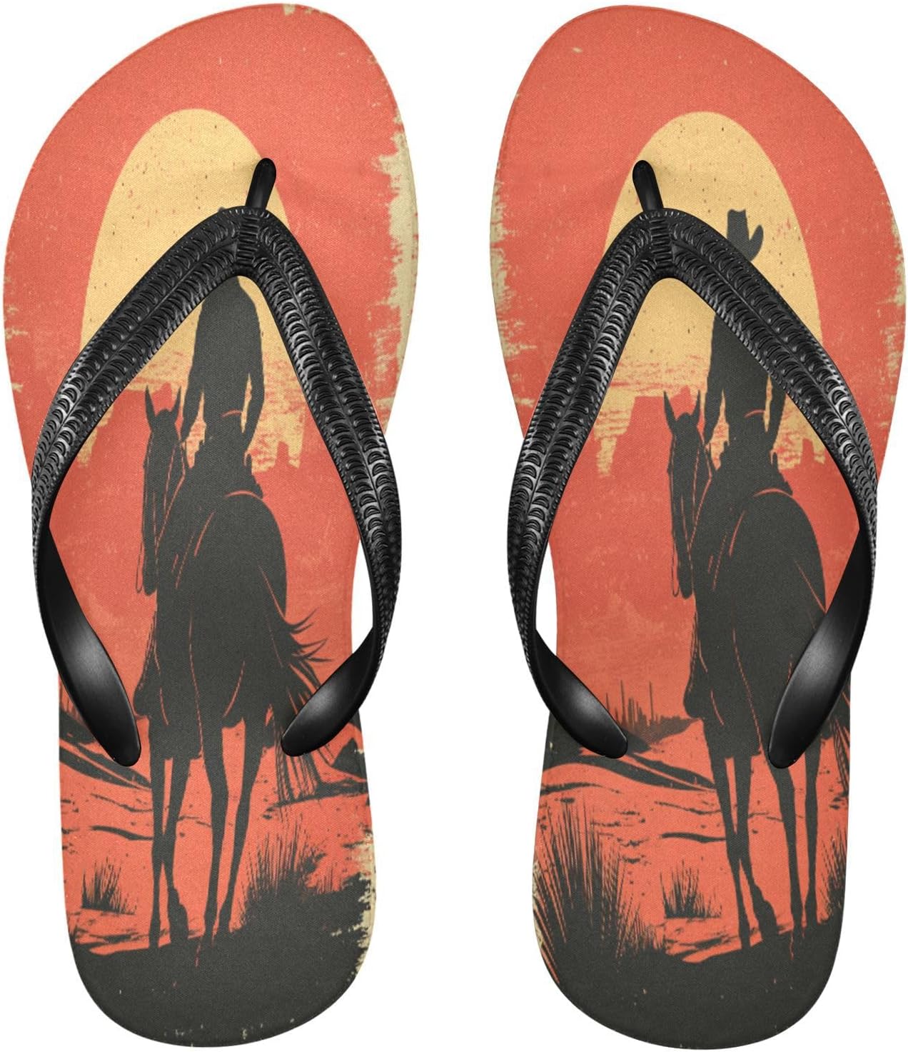 Ковбойские сандалии-шлепанцы оранжевого цвета с принтом заката в пустыне, пляжный душ, резиновые нескользящие летние тапочки для женщин и мужчин Sinestour
Ковбойские сандалии-шлепанцы оранжевого цвета с принтом заката в пустыне, пляжный душ, резиновые нескользящие летние тапочки для женщин и мужчин Sinestour