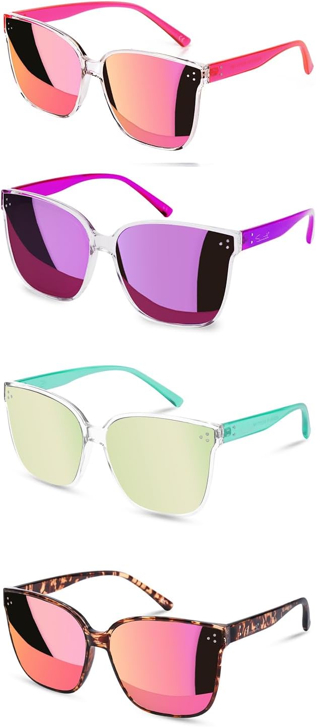 Женские солнцезащитные очки Sumato, большие розовые солнцезащитные очки для женщин с модными зеркальными линзами, блокирующими УФ-излучение UV400, Pink+purple+tortoise+light Green
Женские солнцезащитные очки Sumato, большие розовые солнцезащитные очки для женщин с модными зеркальными линзами, блокирующими УФ-излучение UV400, Pink+purple+tortoise+light Green