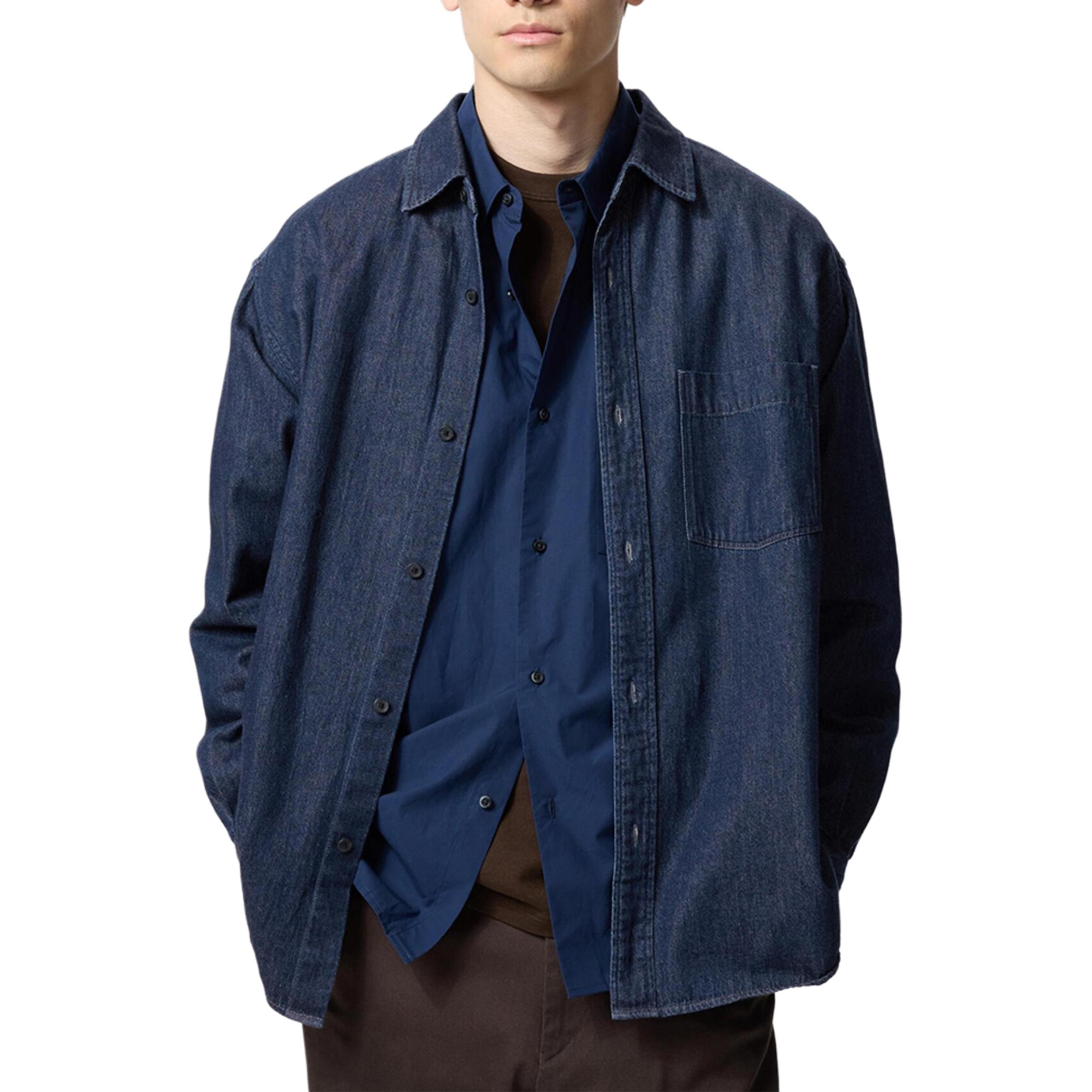 UNIQLO Мужская рубашка темно-синего цвета
UNIQLO Мужская рубашка темно-синего цвета