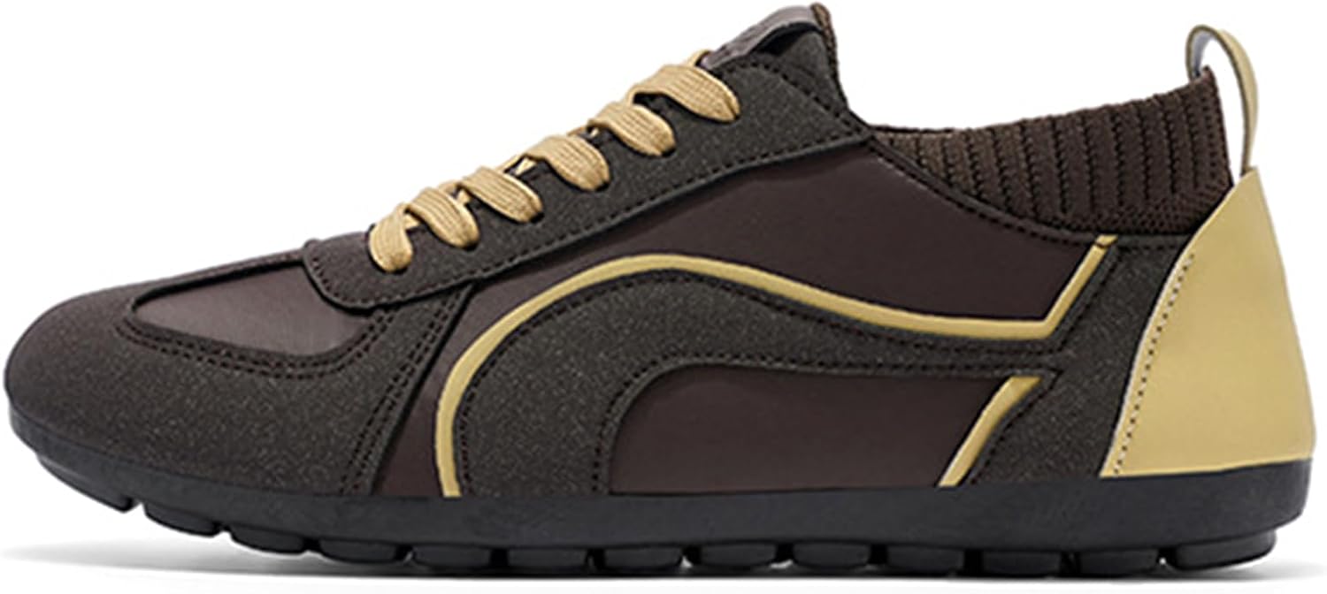 Ретро кроссовки для мужчин с тонкой подошвой, удобные повседневные прогулочные, шнуровка, спортивные, легкие теннисные кроссовки для бега и тренировок в спортзале Bangteuo, коричневый
Ретро кроссовки для мужчин с тонкой подошвой, удобные повседневные прогулочные, шнуровка, спортивные, легкие теннисные кроссовки для бега и тренировок в спортзале Bangteuo, коричневый