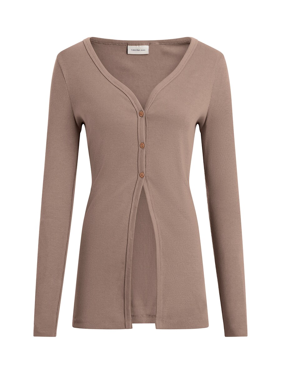 Вязаный кардиган Calvin Klein Jeans, серо-коричневый
Вязаный кардиган Calvin Klein Jeans, серо-коричневый