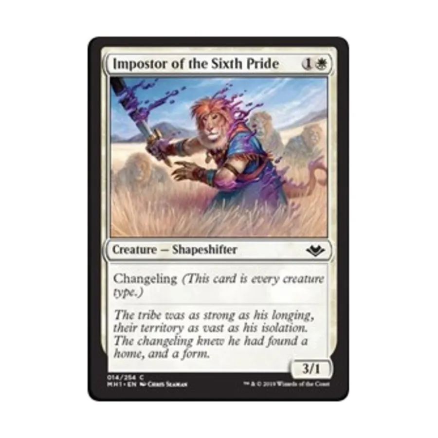 CCG Самозванец Шестого Прайда (C), MTG - Modern Horizons
CCG Самозванец Шестого Прайда (C), MTG - Modern Horizons