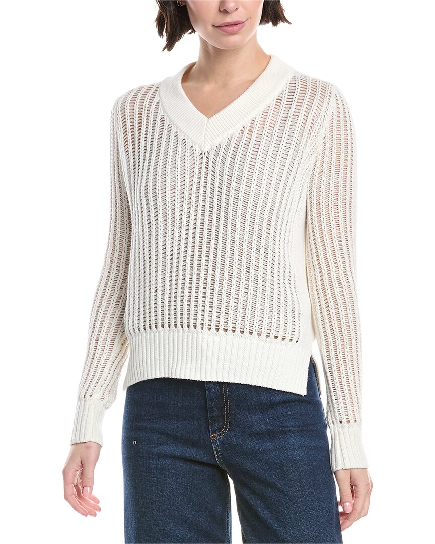 Свитер WISPR с V-образным вырезом и лестничной строчкой, белый
Свитер WISPR с V-образным вырезом и лестничной строчкой, белый