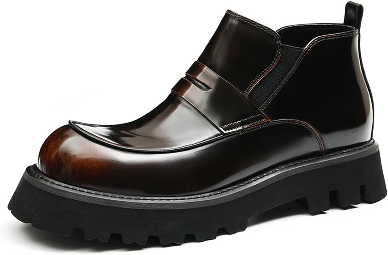 Мужские ботинки Chelsea Santimon, формальные, на щиколотку, низкие, модные, из лакированной кожи, на толстой подошве, чукка, для выпускного, свадьбы, с костюмом, деловые, повседневные, легкие, вестерн для мужчин, коричневый
Мужские ботинки Chelsea Santimon, формальные, на щиколотку, низкие, модные, из лакированной кожи, на толстой подошве, чукка, для выпускного, свадьбы, с костюмом, деловые, повседневные, легкие, вестерн для мужчин, коричневый