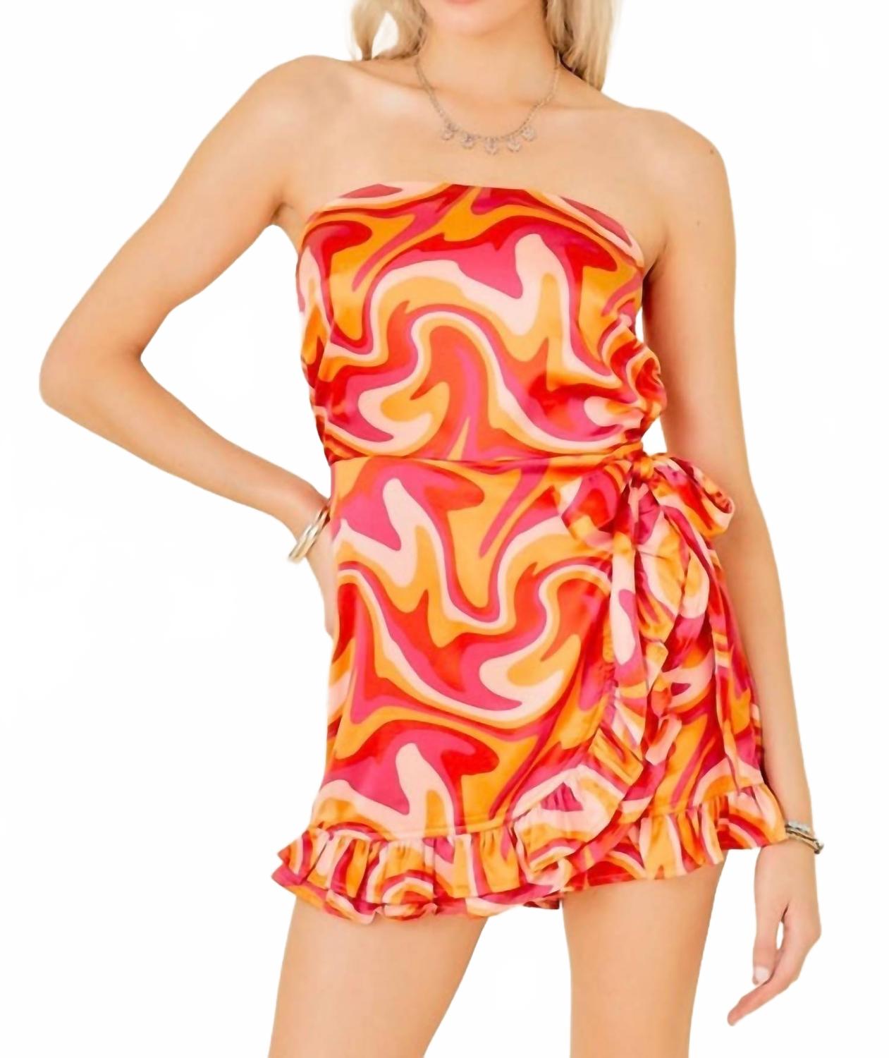 Лизи ромпер с рюшами в оранжевом мультиколоре Day + moon
Лизи ромпер с рюшами в оранжевом мультиколоре Day + moon