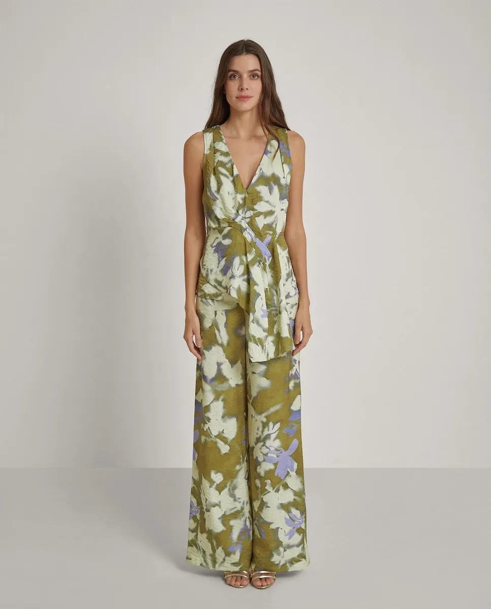 Женские брюки палаццо с принтом и застежкой-молнией Trucco, зеленый
Женские брюки палаццо с принтом и застежкой-молнией Trucco, зеленый