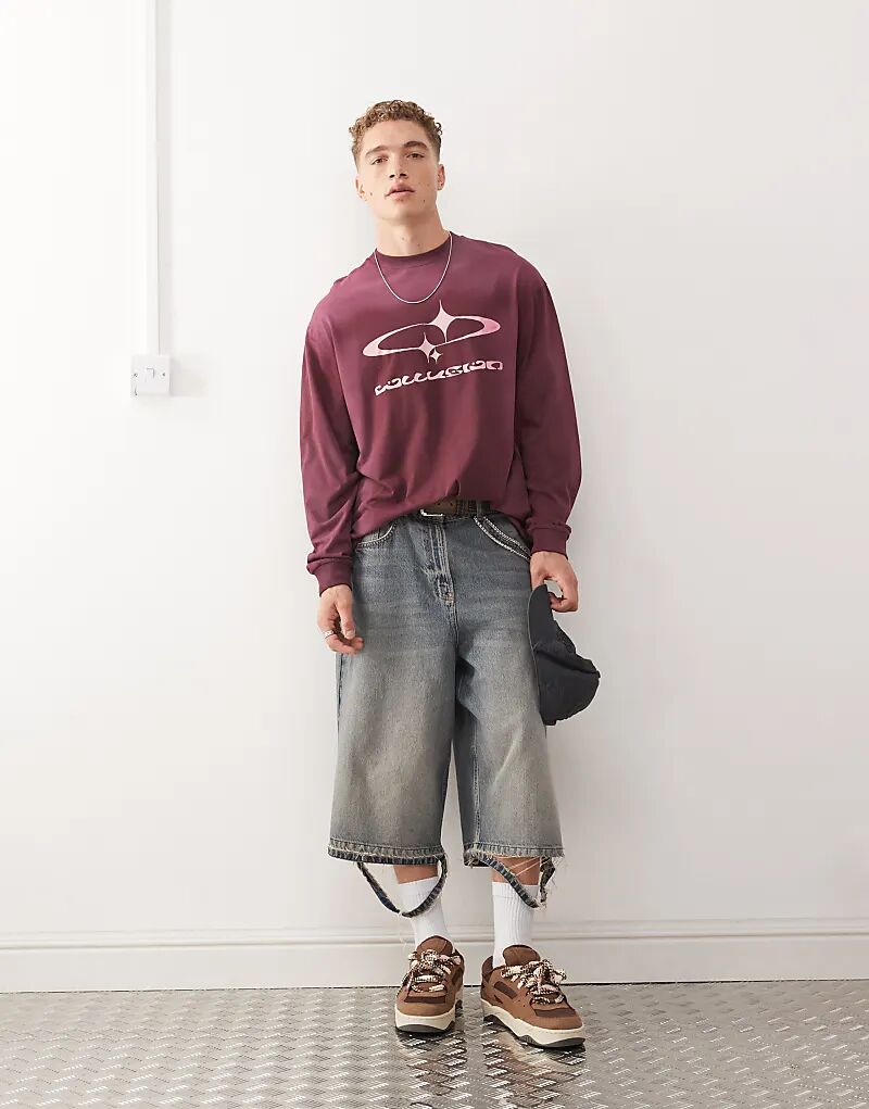 COLLUSION Футболка с длинными рукавами и принтом в выцветшем фиолетовом цвете
COLLUSION Футболка с длинными рукавами и принтом в выцветшем фиолетовом цвете