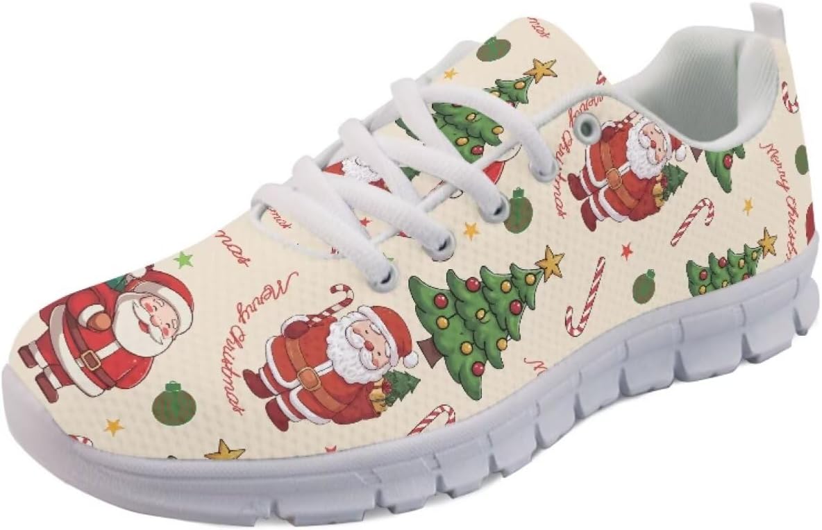 Кроссовки Forchrinse для женщин и мужчин, дышащие, на шнуровке, для бега, повседневные, с сеткой, противоскользящие, теннисные, Santa Claus Christmas Tree
Кроссовки Forchrinse для женщин и мужчин, дышащие, на шнуровке, для бега, повседневные, с сеткой, противоскользящие, теннисные, Santa Claus Christmas Tree