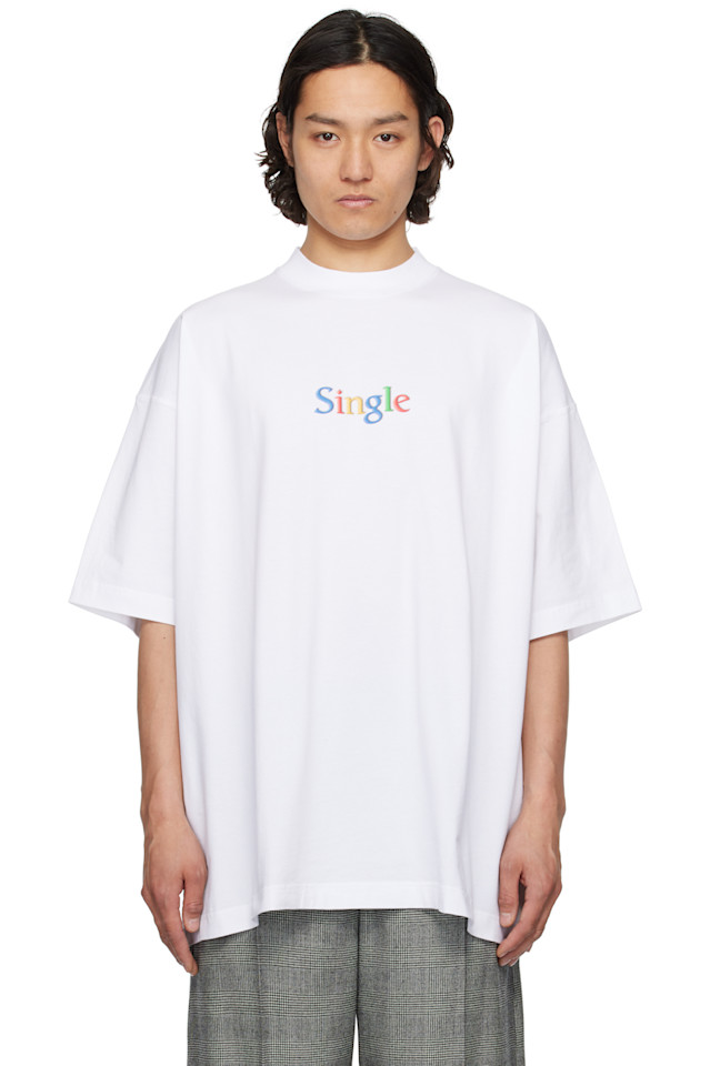 Оверсайз футболка Single' Vetements, белый
Оверсайз футболка Single' Vetements, белый