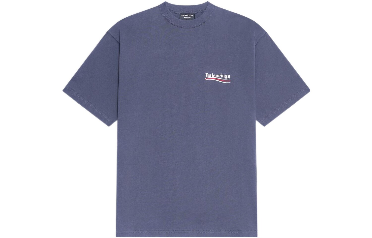 Футболка большого размера с политической кампанией Balenciaga, темно-серый 
Футболка большого размера с политической кампанией Balenciaga, темно-серый