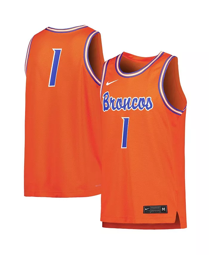 Мужская 1 Boise State Broncos Реплика баскетбольная майка Nike, оранжевый
Мужская 1 Boise State Broncos Реплика баскетбольная майка Nike, оранжевый
