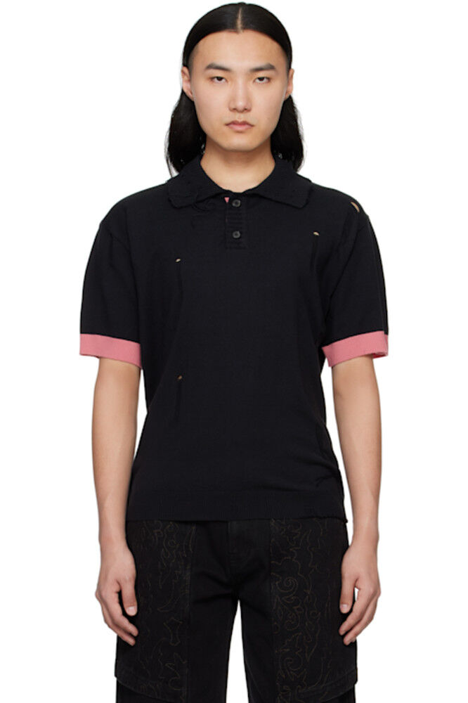 Черная поврежденная рубашка-поло Andersson Bell
Черная поврежденная рубашка-поло Andersson Bell