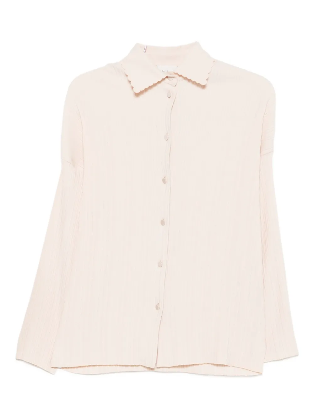 Рубашка с плиссированным воротником и фестончатым краем Forte Forte, нейтральный
Рубашка с плиссированным воротником и фестончатым краем Forte Forte, нейтральный