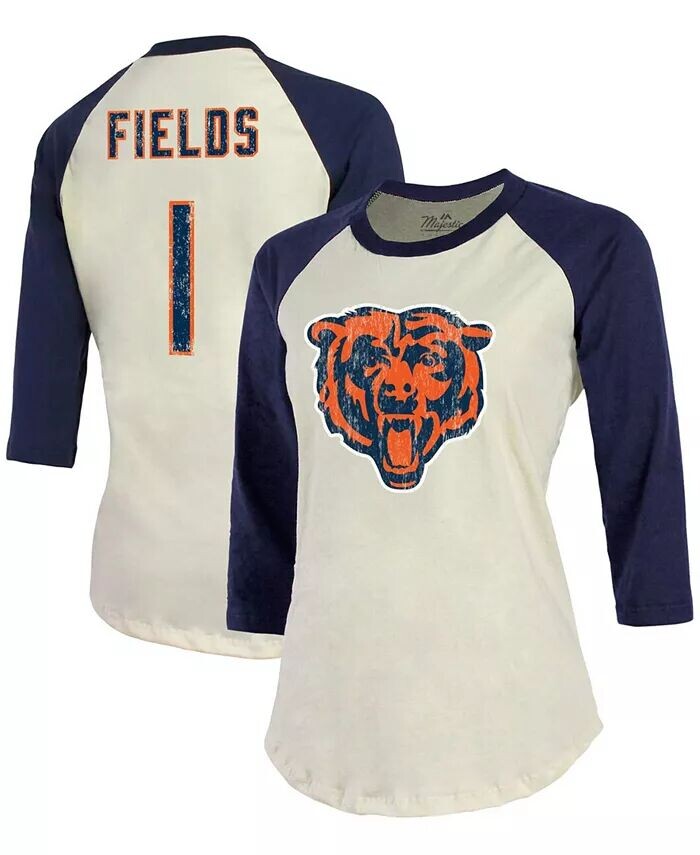 Женская футболка кремового цвета Justin Fields, темно-синяя футболка Chicago Bears с именем игрока и номером реглан, рукав 3/4 Industry Rag
Женская футболка кремового цвета Justin Fields, темно-синяя футболка Chicago Bears с именем игрока и номером реглан, рукав 3/4 Industry Rag