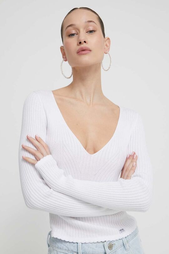 Хлопковый свитер Moschino Jeans, белый
Хлопковый свитер Moschino Jeans, белый