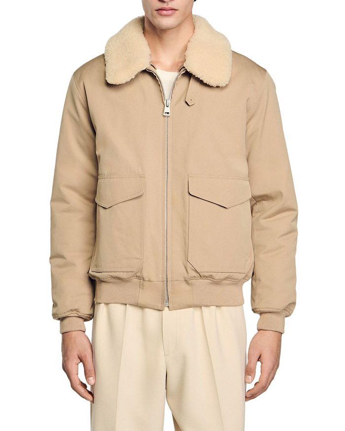 Авиаторская куртка с воротником из овчины Sandro, коричневый/бежевый
Авиаторская куртка с воротником из овчины Sandro, коричневый/бежевый