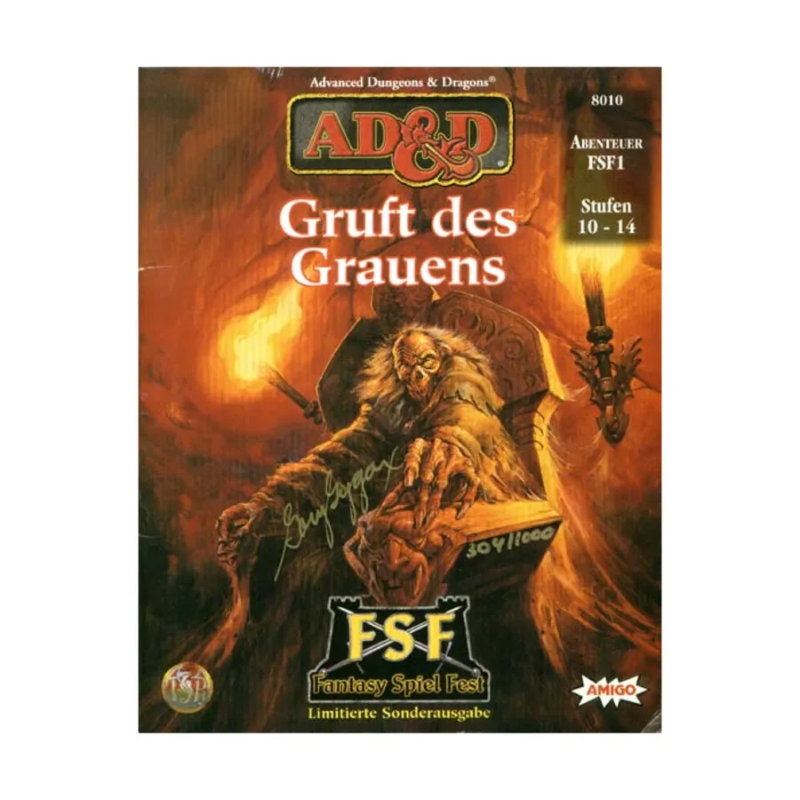 Модуль Gruft des Grauens - Tomb of Horrors (Limited Edition), Advanced Dungeons & Dragons (2nd Edition) - Foreign Language Editions
Модуль Gruft des Grauens - Tomb of Horrors (Limited Edition), Advanced Dungeons & Dragons (2nd Edition) - Foreign Language Editions
