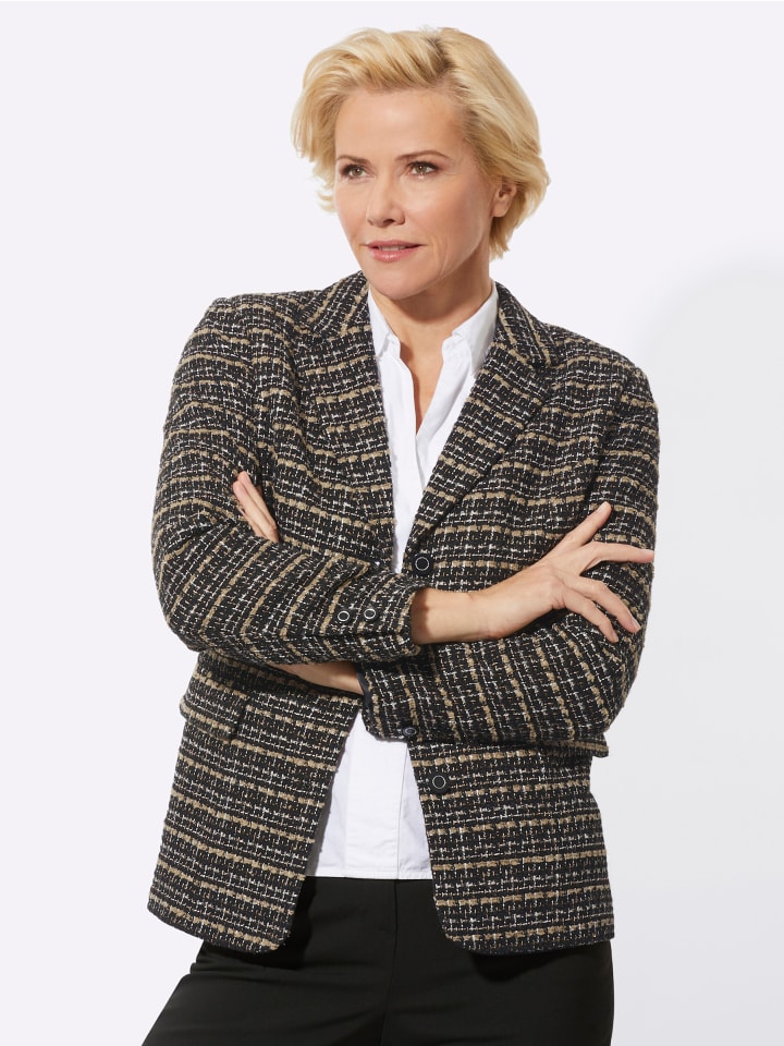 WITT WEIDEN Блейзер из букле с узором верблюжьего и черного цвета
WITT WEIDEN Блейзер из букле с узором верблюжьего и черного цвета