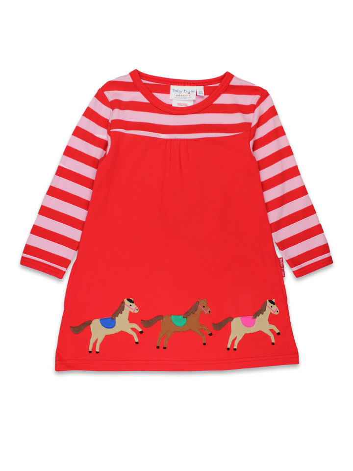 Платье из джерси с длинными рукавами и аппликацией в виде лошади красного цвета Toby Tiger
Платье из джерси с длинными рукавами и аппликацией в виде лошади красного цвета Toby Tiger