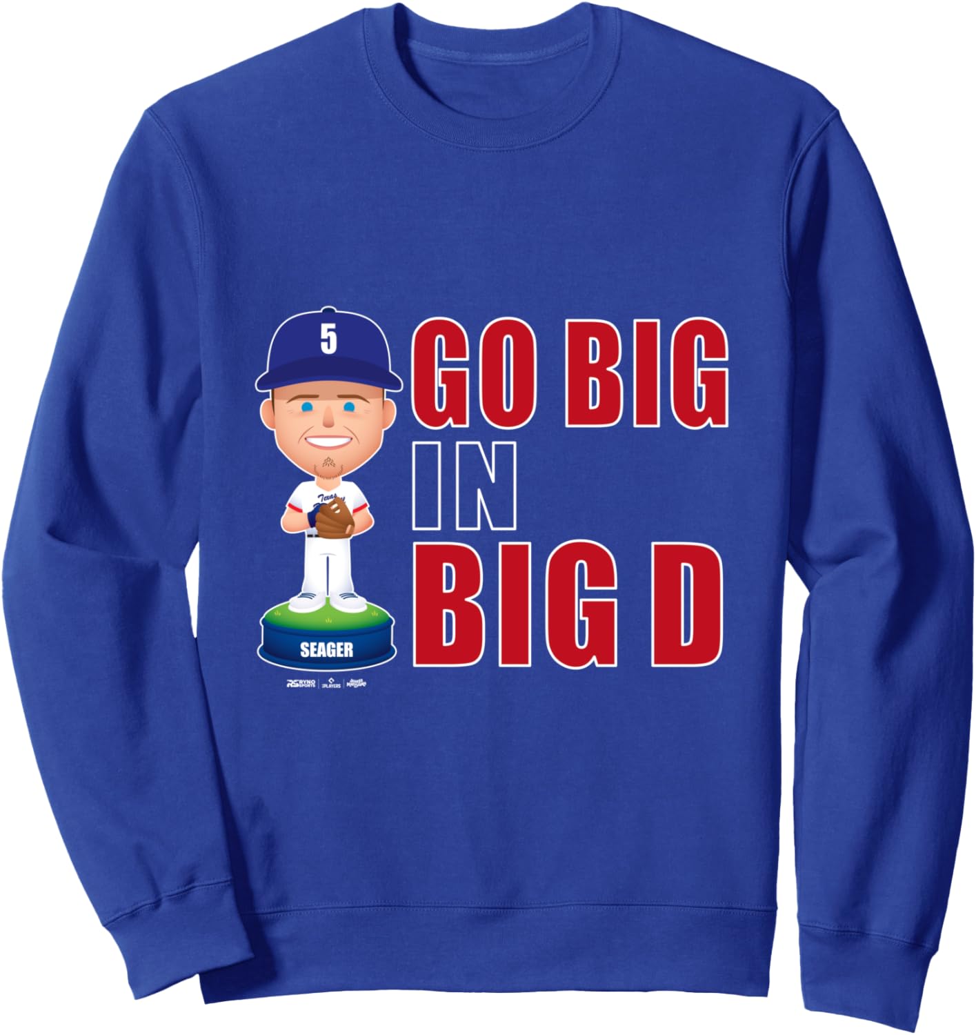 Футболка Corey Seager Texas Baseball Go Big in Big D MLBPA Ryno Sports, синий
Футболка Corey Seager Texas Baseball Go Big in Big D MLBPA Ryno Sports, синий