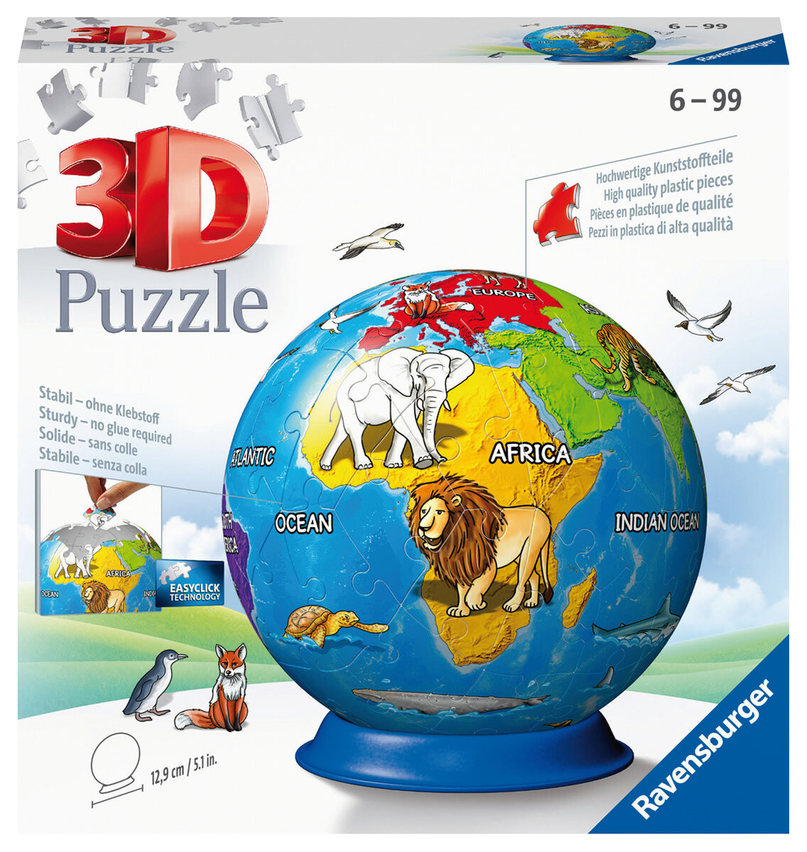 Ravensburger, пазл, 3D Детский глобус, 72 шт. 
Ravensburger, пазл, 3D Детский глобус, 72 шт.