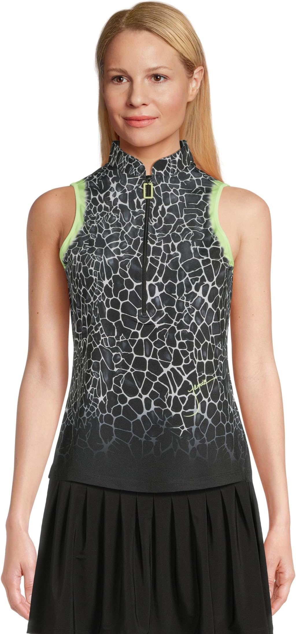 Женское поло без рукавов с принтом аллигатора Jamie Sadock, Black
Женское поло без рукавов с принтом аллигатора Jamie Sadock, Black