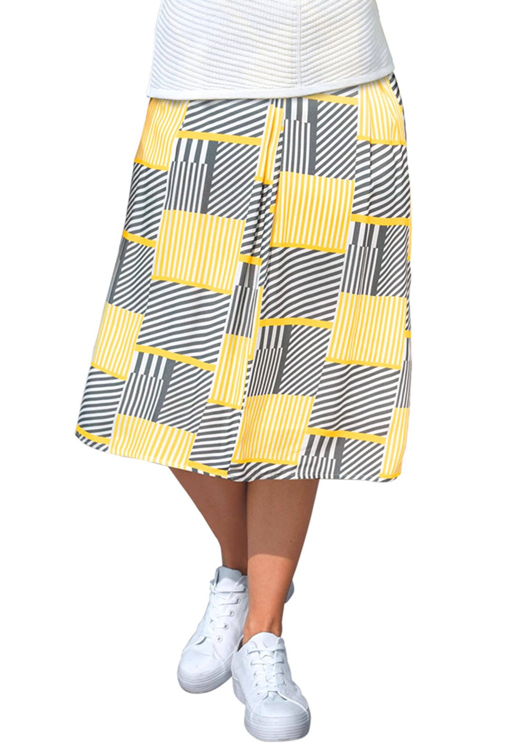 Юбка до колена GOLDNER, цвет gelb/grau/gemustert
Юбка до колена GOLDNER, цвет gelb/grau/gemustert