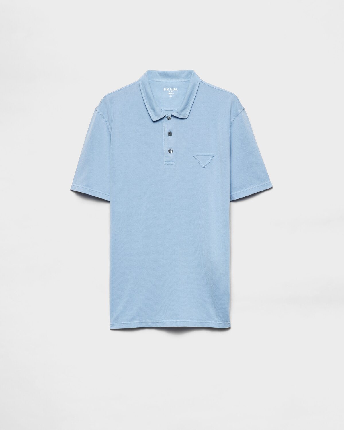 Поло из пике с короткими рукавами Prada, бледно-голубой
Поло из пике с короткими рукавами Prada, бледно-голубой