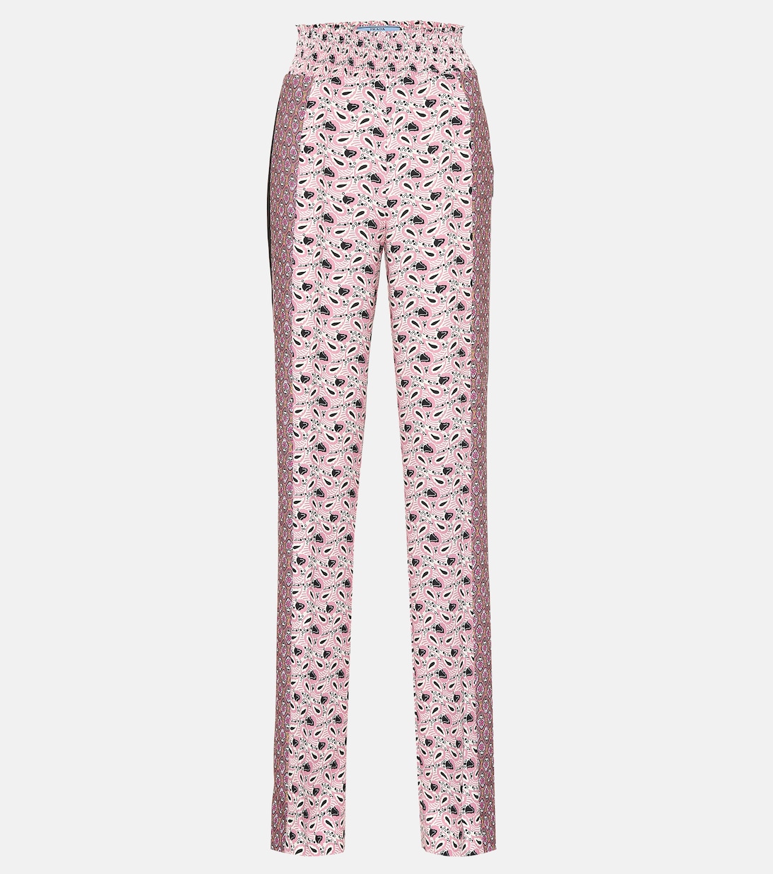 Принтованные брюки-крэп с высокой посадкой Prada, Alabastro Rosa Nero
Принтованные брюки-крэп с высокой посадкой Prada, Alabastro Rosa Nero