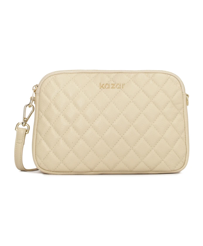 Маленькая сумочка со стеганым рисунком на кожаном ремешке. Kazar, бежевый
Маленькая сумочка со стеганым рисунком на кожаном ремешке. Kazar, бежевый