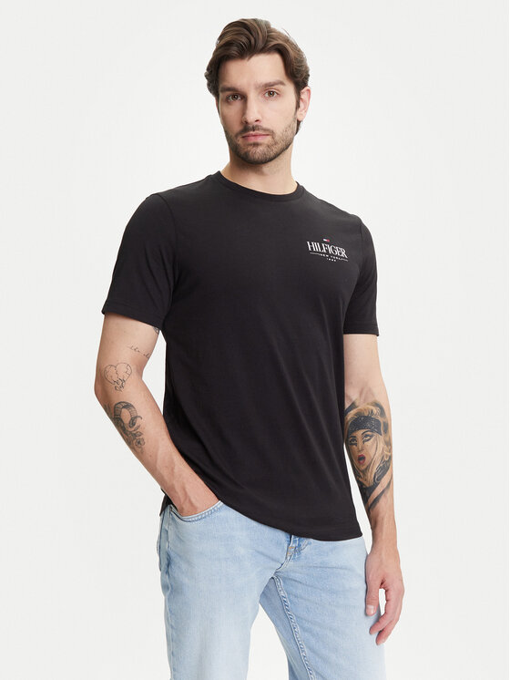 Футболка обычного кроя Stack MW0MW39355 Tommy Hilfiger, черный 
Футболка обычного кроя Stack MW0MW39355 Tommy Hilfiger, черный