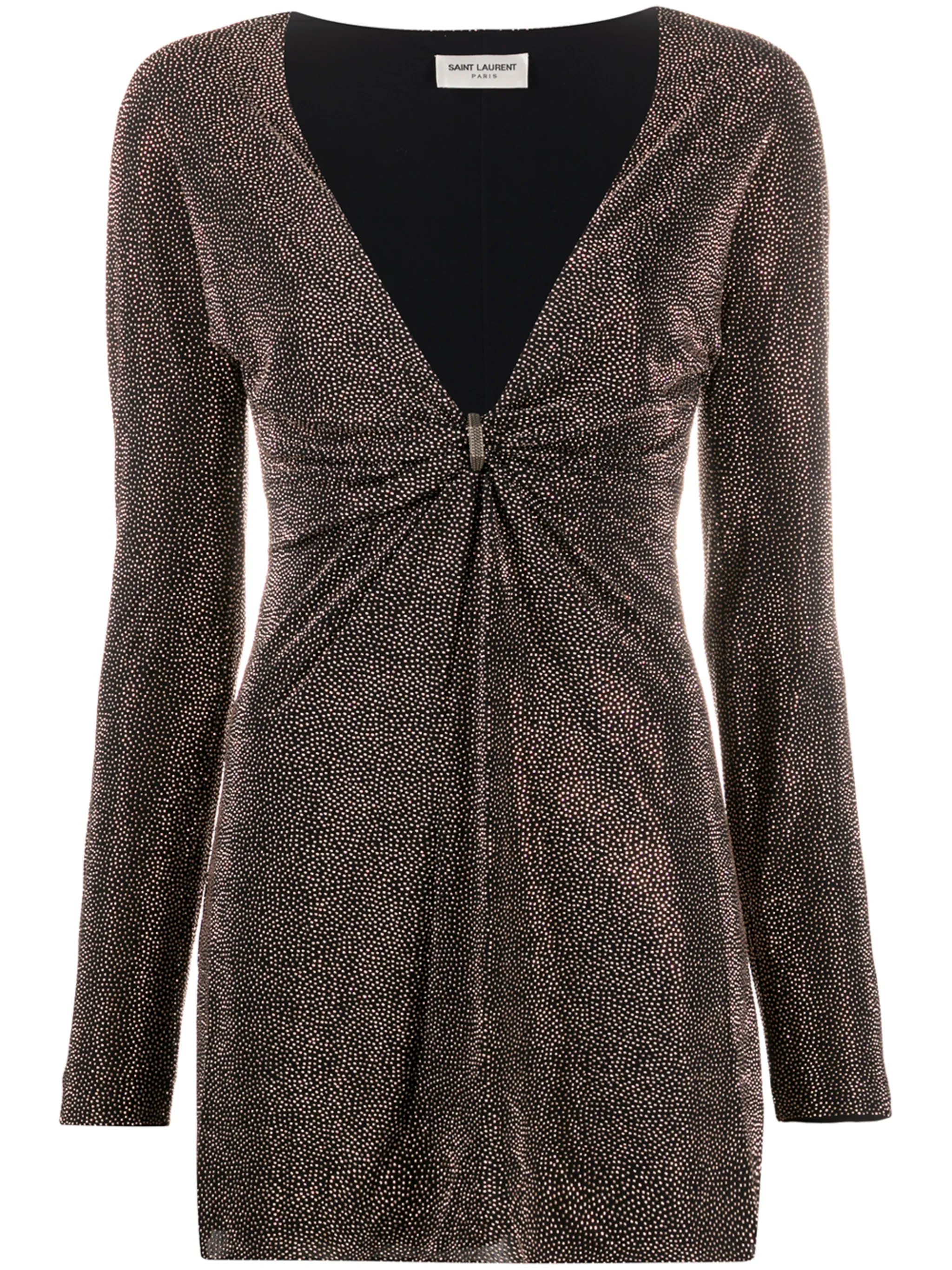 Короткое платье с заклепками Saint Laurent, черный
Короткое платье с заклепками Saint Laurent, черный