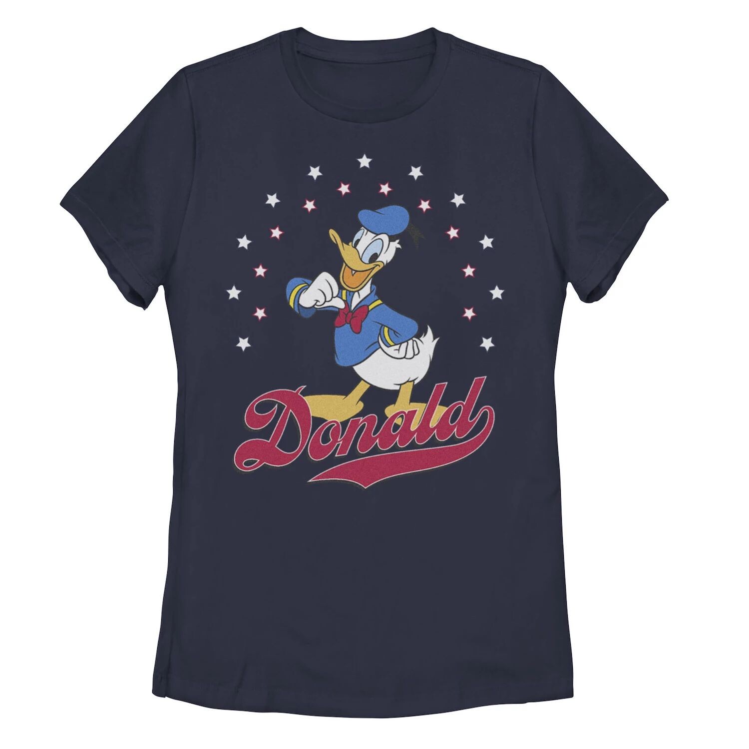 Винтажная футболка с рисунком Americana от Disney's Donald Duck Licensed Character
Винтажная футболка с рисунком Americana от Disney's Donald Duck Licensed Character