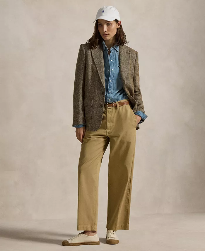 Женские хлопковые брюки-чинос прямого кроя Polo Ralph Lauren, коричневый/бежевый
Женские хлопковые брюки-чинос прямого кроя Polo Ralph Lauren, коричневый/бежевый