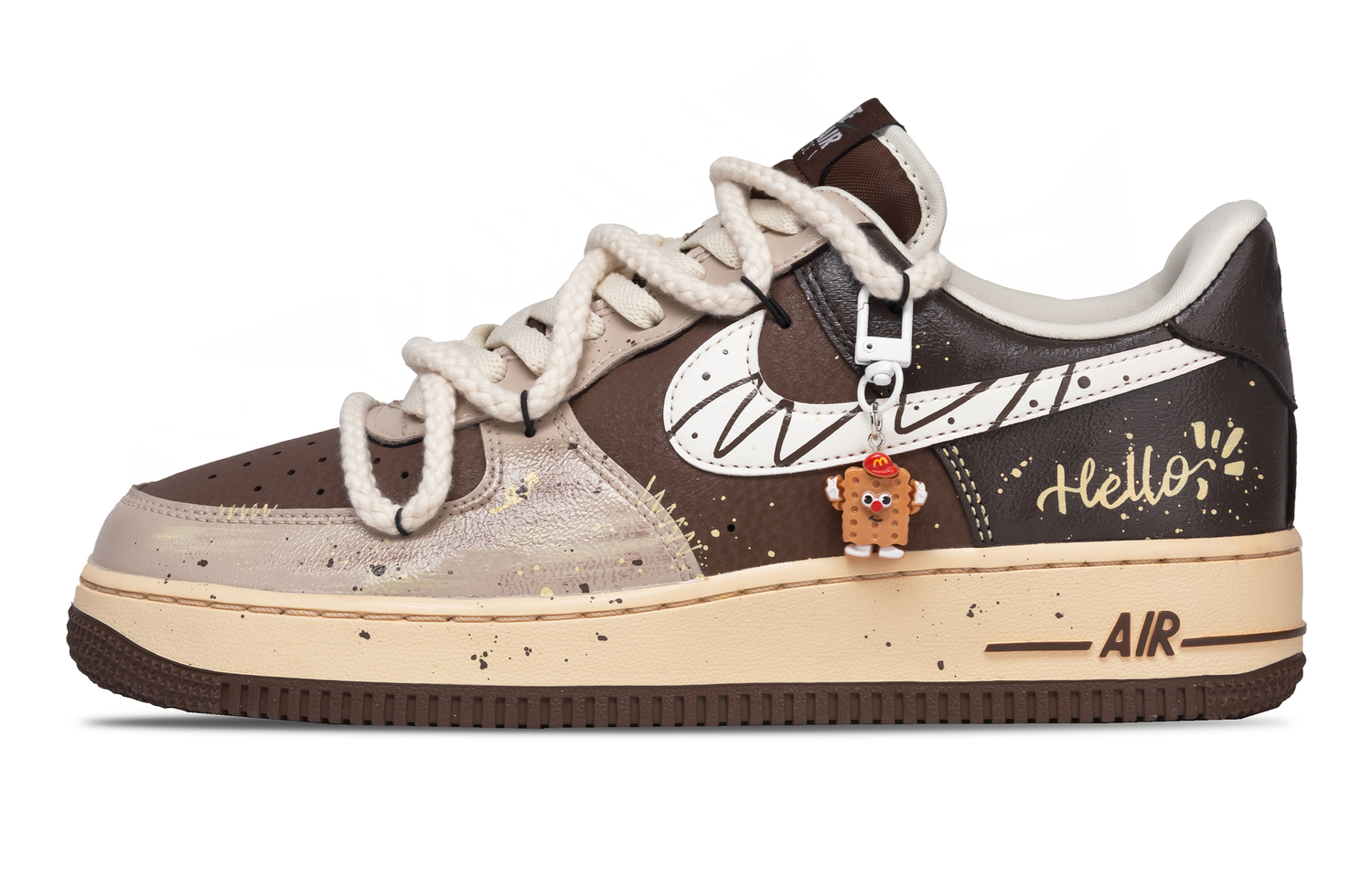 Nike Кроссовки Air Force 1 Raw Cookie Chocolates, износостойкие, низкие, для скейтбординга, унисекс, коричневый
Nike Кроссовки Air Force 1 Raw Cookie Chocolates, износостойкие, низкие, для скейтбординга, унисекс, коричневый