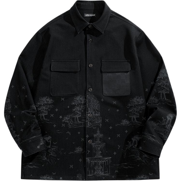 Джинсовая рубашка свободного кроя Casual для мужчин PEACEBIRD MEN, denim pitch черный 1
Джинсовая рубашка свободного кроя Casual для мужчин PEACEBIRD MEN, denim pitch черный 1