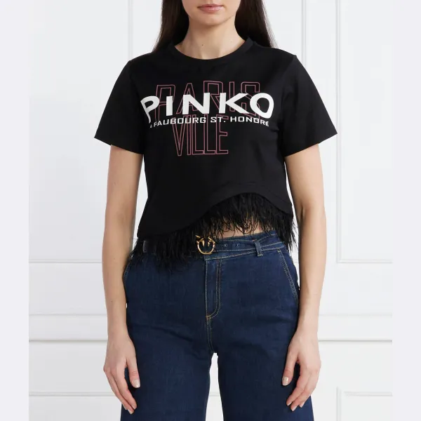 Укороченная футболка Pinko, черный
Укороченная футболка Pinko, черный