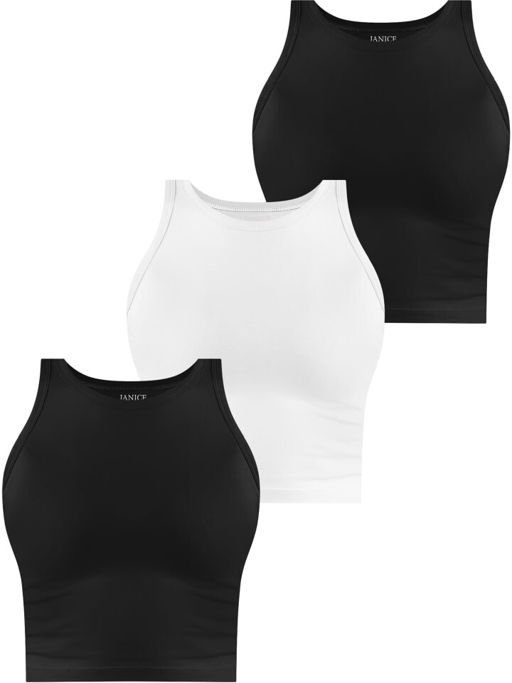 Футболка Janice 3 x Damen crop Top hochgeschlossen Niah, цвет schwarz/weiß/schwarz
Футболка Janice 3 x Damen crop Top hochgeschlossen Niah, цвет schwarz/weiß/schwarz