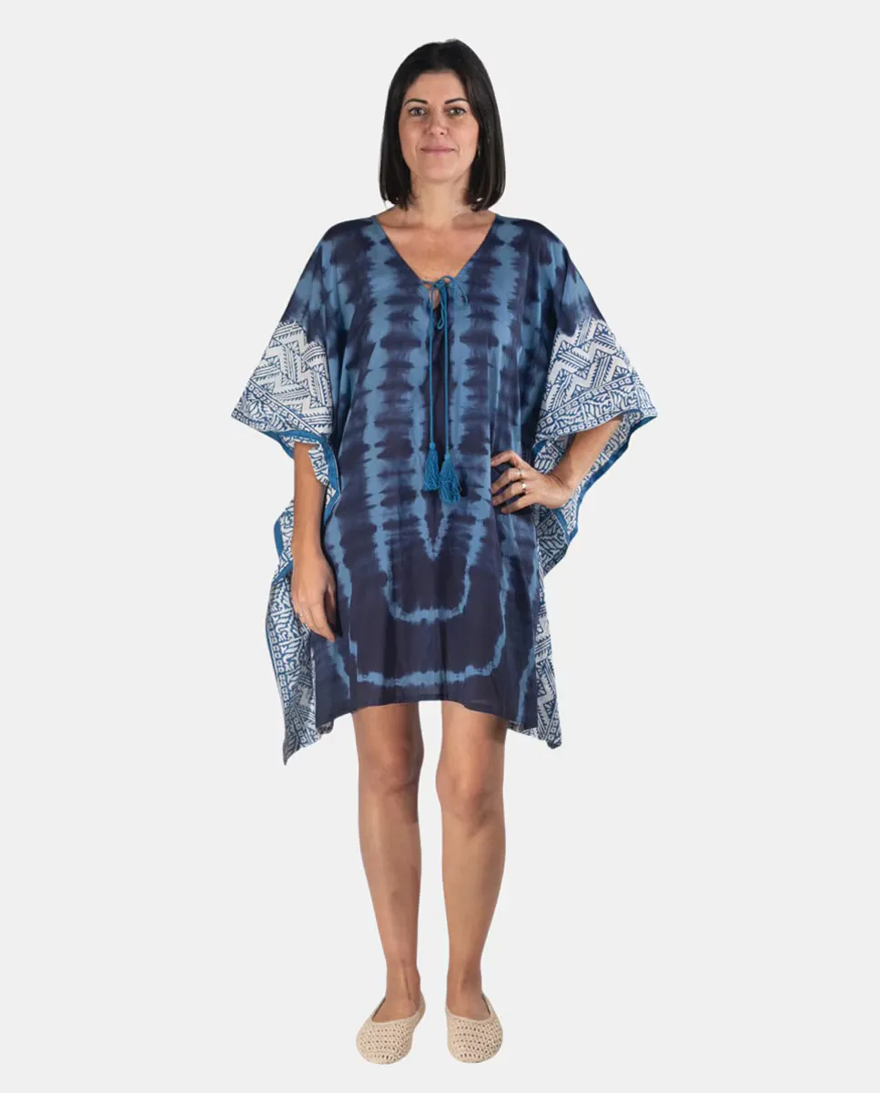 Кафтан с принтом тай-дай Kbas, синий
Кафтан с принтом тай-дай Kbas, синий