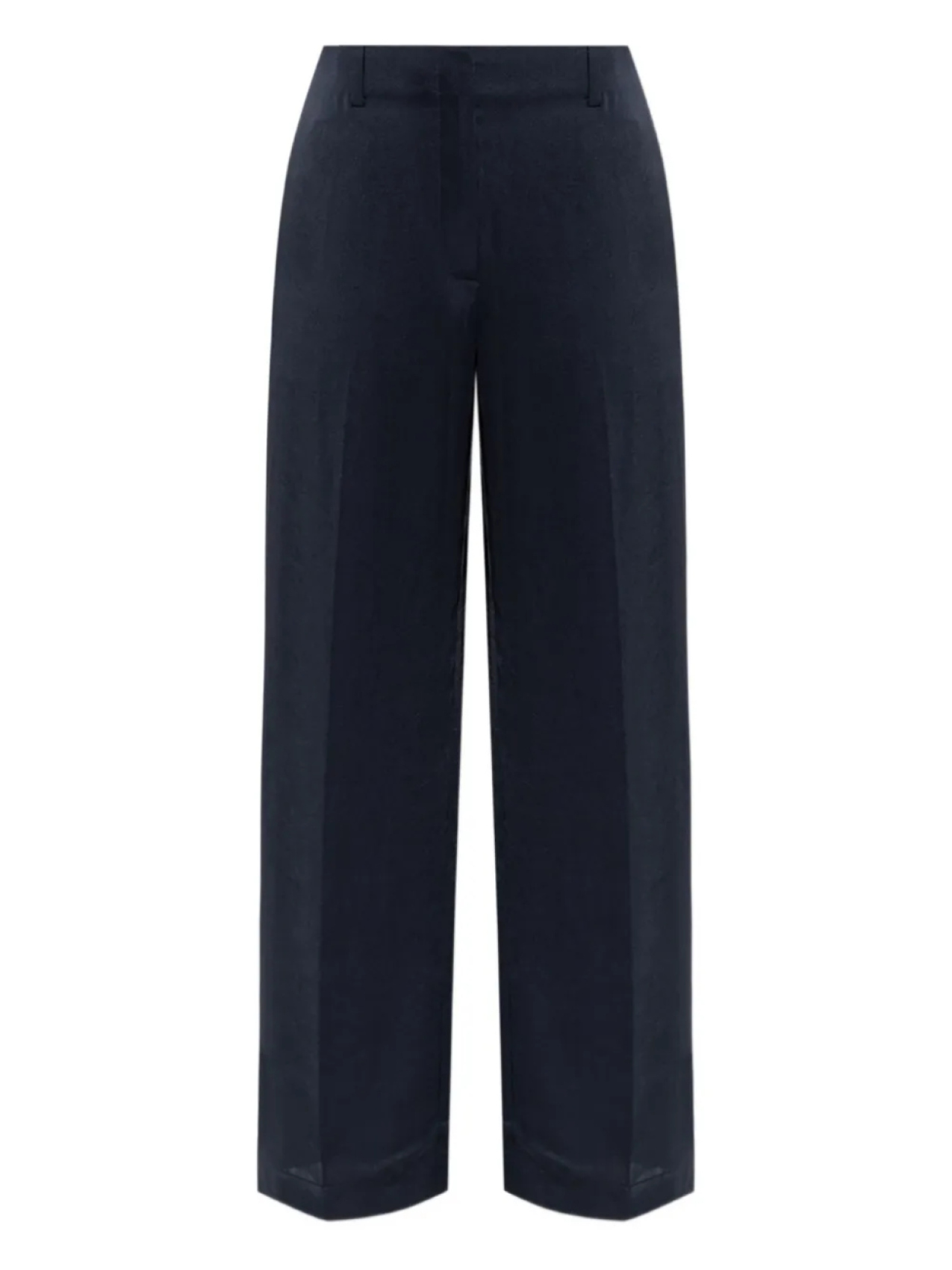 Брюки атласные Theory пошиты на заказ, синий 
Брюки атласные Theory пошиты на заказ, синий