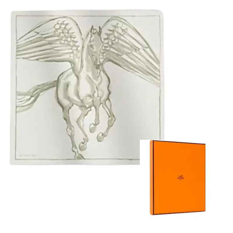 HERMES Шёлковый шарф твил, White
HERMES Шёлковый шарф твил, White