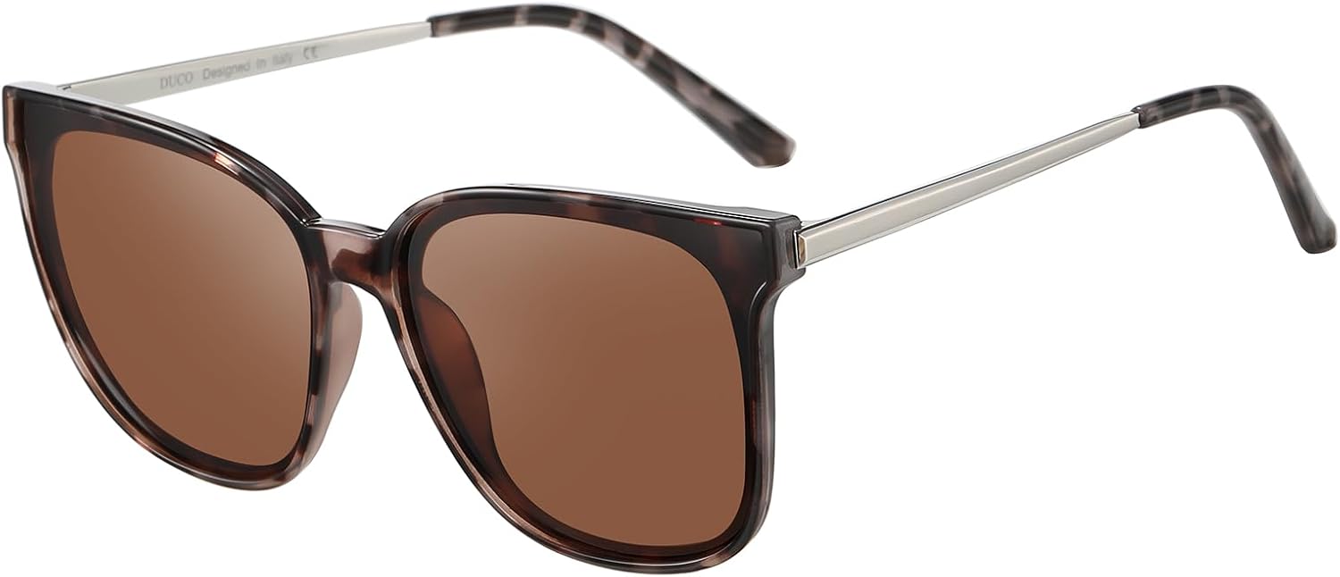Женские солнцезащитные очки DUCO Oversized Polarized Sunglasses Trendy Mirrored Shades Retro Round Vintage Light Weight UV400 Sun Glasses W016, 16- Grey Tortoise Frame Brown Lens
Женские солнцезащитные очки DUCO Oversized Polarized Sunglasses Trendy Mirrored Shades Retro Round Vintage Light Weight UV400 Sun Glasses W016, 16- Grey Tortoise Frame Brown Lens