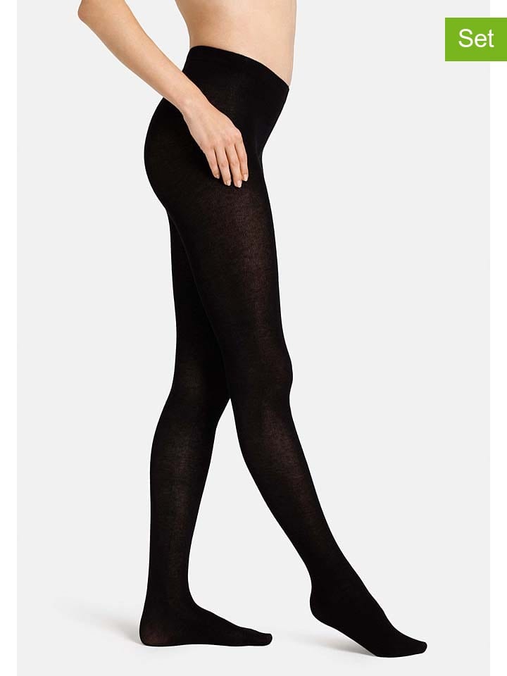 Camano Комплект из 2 штук: черные колготки - 80 ден
Camano Комплект из 2 штук: черные колготки - 80 ден