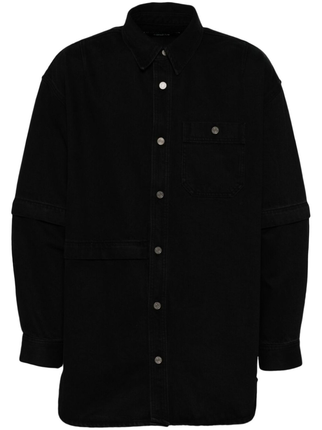 Джинсовая рубашка асимметричного кроя SONGZIO, черный
Джинсовая рубашка асимметричного кроя SONGZIO, черный