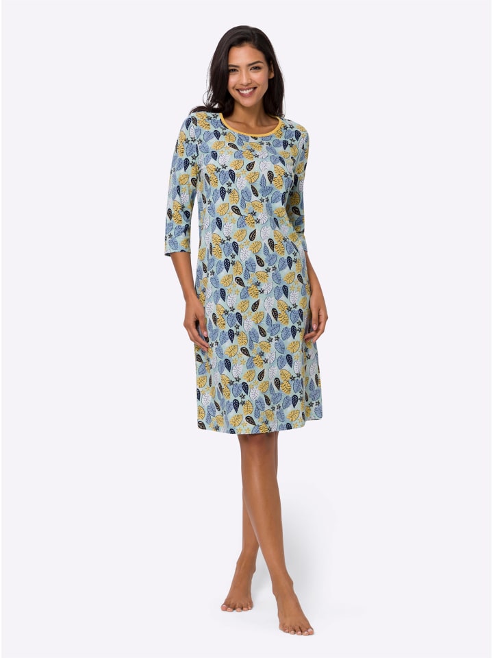 Ночная рубашка с небесно-голубым и темно-синим принтом Sieh an!
Ночная рубашка с небесно-голубым и темно-синим принтом Sieh an!